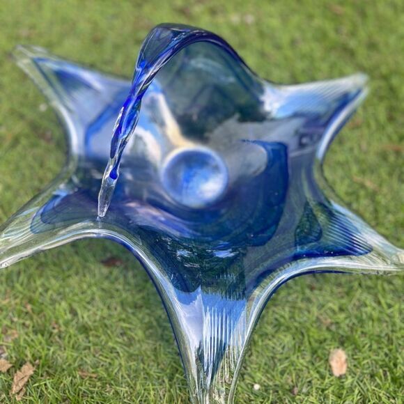 Murano Art Glass Starfish Candy Dish Artsy Collectible Whimsical  Ocean Lover - Picture 7 of 8